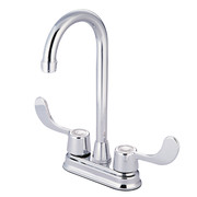 Kingston Brass Vista Bar Faucet W/ Blade, Handles (ADA Compliant), Chrome GKB491ADA